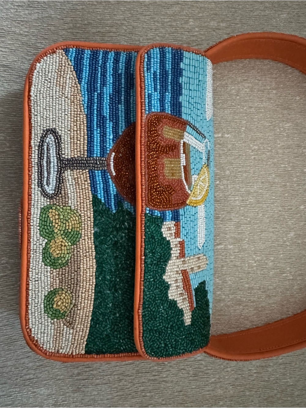 STAUD Tommy Beaded Bag- Sunset Spritz Aperol Sprtiz - Picture 15 of 16